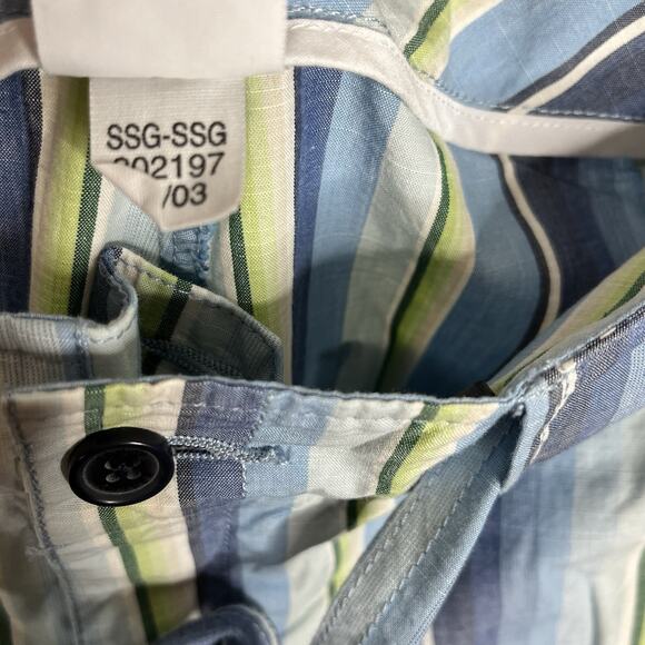 Vintage Y2K Tommy Hilfiger Striped Pants Womens Sz 12 Nautical Preppy Wide Leg - Picture 9 of 9